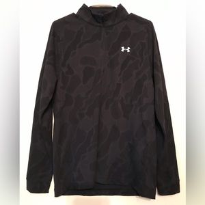 Under Armour Camo Black Long Sleeve Golf Shirt Small NWT